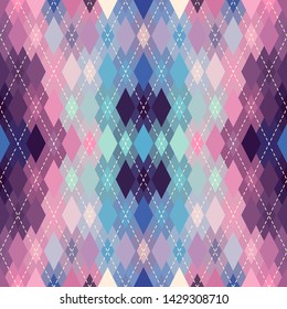 Classic argyle seamless pattern background. Vector image.