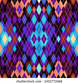 Classic argyle seamless pattern background. Vector image.