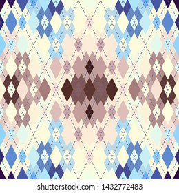 Classic argyle seamless pattern background. Vector image.