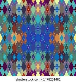 Classic argyle seamless pattern background. Vector image.