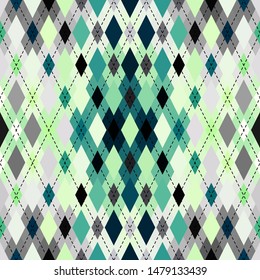 Classic argyle seamless pattern background. Vector image.