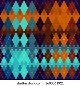 Classic argyle seamless pattern background. Vector image.