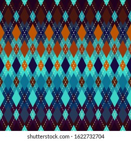 Classic argyle seamless pattern background. Vector image.