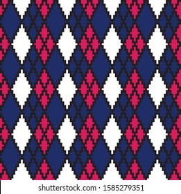Classic Argyle Seamless Pattern for website resources, graphics, print designs, fashion textiles and etc.