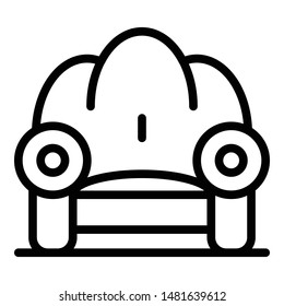 Classic armchair icon. Outline classic armchair vector icon for web design isolated on white background