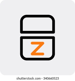 Classic army lighter vector icon.