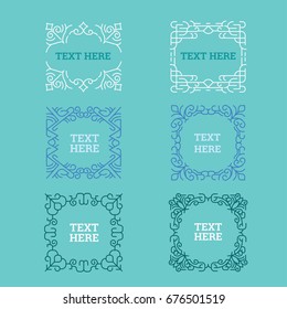 Classic Art Deco Luxury Minimal Hipster Geometric Vintage Vector Monogram, Frame , Border, Badge, Label, Crest, or Vintage Insignias, Vector Design Elements, Business Signs, Identity