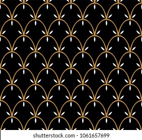 Classic Art Deco Seamless Pattern. Geometric Stylish Texture. Abstract Retro Vector Texture.