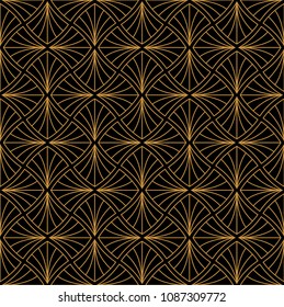 Classic Art Deco Seamless Pattern. Geometric Stylish Texture. Abstract Retro Vector Texture.