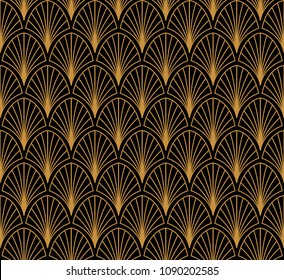 Classic Art Deco Seamless Pattern. Geometric Stylish Texture. Abstract Retro Vector Texture.