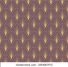Classic Art Deco Seamless Pattern. Geometric Stylish Texture. Abstract Retro Vector Texture.