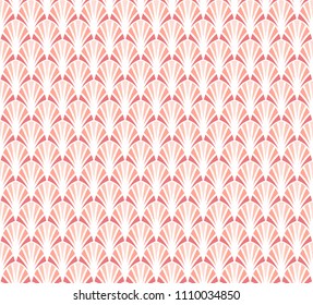 Classic Art Deco Seamless Pattern. Geometric Stylish Texture. Abstract Pink Retro Vector Texture.