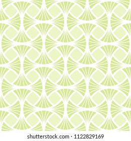 Classic Art Deco Seamless Pattern with Curves. Geometric Green Stylish Texture. Abstract Retro Vector Texture.