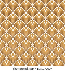 Classic art deco seamless pattern. Geometric stylish ornament. Vector antique texture.