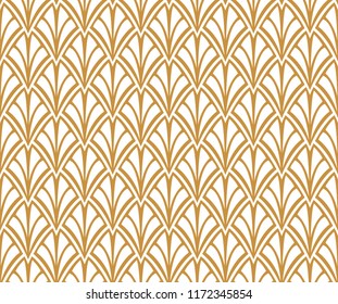 Classic art deco seamless pattern. Geometric stylish ornament. Vector antique texture.