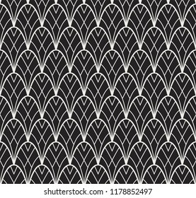 Classic Art Deco Seamless Pattern. Geometric Damask Stylish Texture. Abstract Retro Vector Texture.
