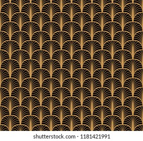 Classic art deco seamless pattern. Geometric stylish ornament. Vector antique texture.
