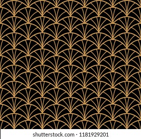 Classic Art Deco Seamless Pattern. Geometric Stylish Texture. Abstract Retro Vector Texture.