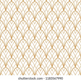 Classic Art Deco Seamless Pattern. Geometric Damask Stylish Texture. Abstract Retro Vector Texture.