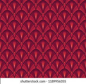 Classic art deco seamless pattern. Geometric stylish ornament. Vector antique texture.