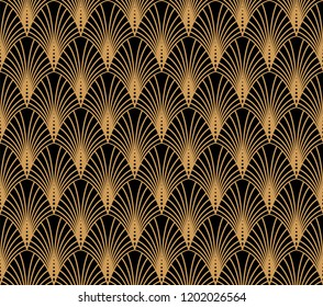 Classic art deco seamless pattern. Geometric stylish ornament. Vector antique texture.