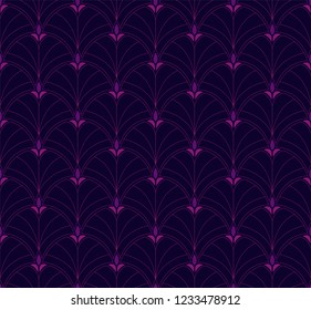 Classic Art Deco Seamless Pattern. Geometric Stylish Texture. Abstract Retro Vector Texture.