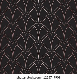 Classic Art Deco Seamless Pattern. Geometric Stylish Texture. Abstract Retro Vector Texture.
