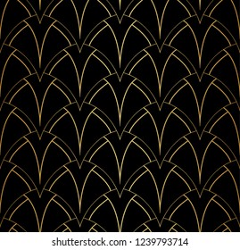 Classic Art Deco Seamless Pattern. Geometric Stylish Texture. Abstract Retro Vector Texture.