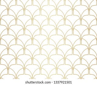 Classic art deco seamless pattern. Geometric stylish ornament. Vector antique texture.