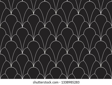 Classic art deco seamless pattern. Geometric stylish ornament. Vector antique texture.