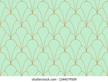 Classic art deco seamless pattern. Geometric stylish ornament. Vector antique texture.