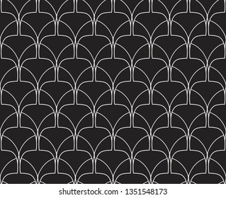 Classic art deco seamless pattern. Geometric stylish ornament. Vector antique texture.