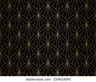 Classic art deco seamless pattern. Geometric stylish ornament. Vector antique texture.