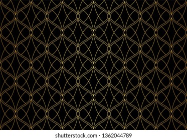 Classic Art Deco Seamless Pattern. Geometric Stylish Texture. Abstract Retro Vector Texture.
