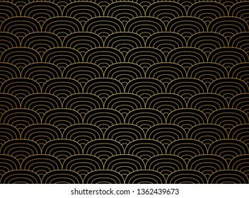 Classic art deco seamless pattern. Geometric stylish ornament. Vector antique texture.