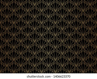 Classic Art Deco Seamless Pattern. Geometric Stylish Texture. Abstract Retro Vector Texture.