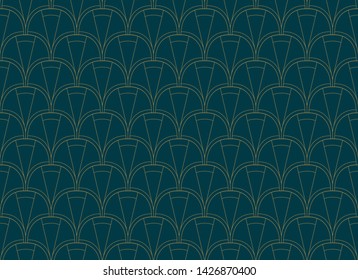 Classic Art Deco Seamless Pattern. Geometric Stylish Texture. Abstract Retro Vector Texture.