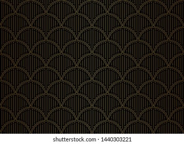 Classic Art Deco Seamless Pattern. Geometric Stylish Texture. Abstract Retro Vector Texture.