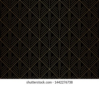 Classic Art Deco Seamless Pattern. Geometric Stylish Texture. Abstract Retro Vector Texture.