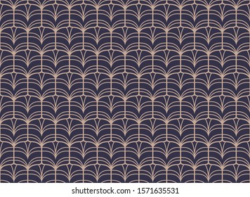 Classic Art Deco Seamless Pattern. Geometric Stylish Texture. Abstract Retro Vector Texture.