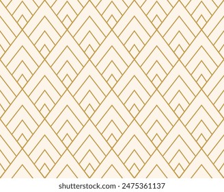 Classic Art Deco Seamless Pattern. Geometric Stylish Texture. Abstract Retro Vector Texture.