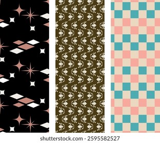 Classic Art Deco Seamless Pattern with Gold Accents and Luxurious Symmetry
