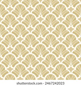 Classic art deco vector seamless pattern. Abstract vintage background. Geometric damask texture.
