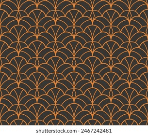 Classic art deco vector seamless pattern. Abstract vintage background. Geometric damask texture.