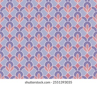 Classic art deco vector seamless pattern. Abstract vintage background. Geometric damask texture.
