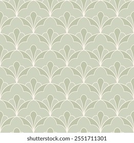 Classic art deco vector seamless pattern. Abstract vintage background. Geometric damask texture.