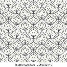 Classic art deco vector seamless pattern. Abstract vintage background. Geometric damask texture.