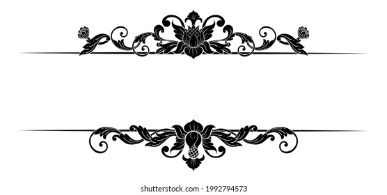 Classic Art Deco Victorian Ornament Text Divider Wedding Frame 