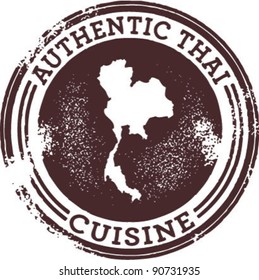 Classic Authentic Thai Food Stamp