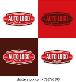 Classic Auto Logo - Vector Illustration. A badge style retro logo for any kind of company.